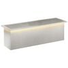 vidaXL Garden Planter with LED Silver 30 x 100 x 30 cm Stainless Steel