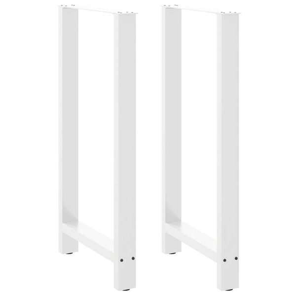 vidaXL Bar Table Legs White 2 pcs 60x(110-111) cm Steel