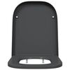 vidaXL Toilet Seat Anthracite 44.5 x 35 x 3.6 cm Duroplast