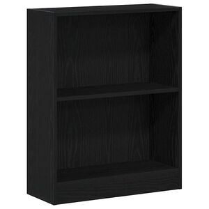 vidaXL Book Cabinet 60 x 24 x 76 cm Engineered Wood Black Oak