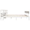 vidaXL Bed Frame without Mattress White 200x200 cm Solid Wood Pine