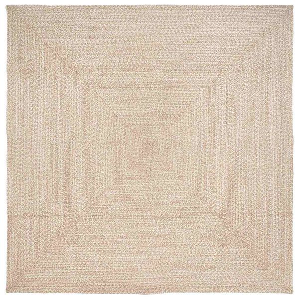 vidaXL Area Rugs Square Natural and White 300 x 300 cm Jute