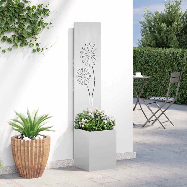vidaXL Garden Privacy Screen Silver 32 x 150 cm Galvanised steel