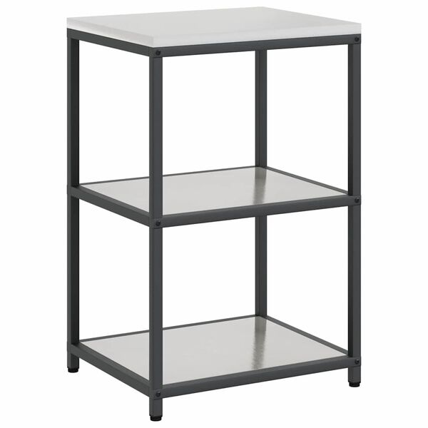 vidaXL Kitchen Storage with Shelf Silver 60 x 50 x 92 cm Steel