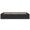 vidaXL Bed Frame without Mattress Black 140x190 cm