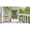 vidaXL Garden Planter 2 pcs White 80 x 40 x 143 cm Steel
