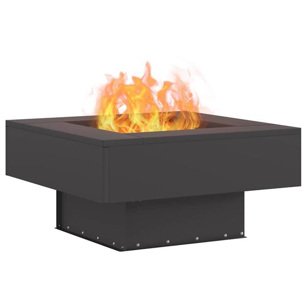 vidaXL Fire Pit Black 60 x 60 x 30 cm Steel