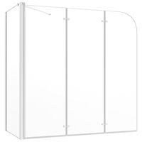 vidaXL Bath Enclosure 120x69x130 cm Tempered Glass Transparent