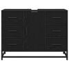 vidaXL Bathroom Cabinet Black Oak 80 x 33 x 60 cm Engineered Wood