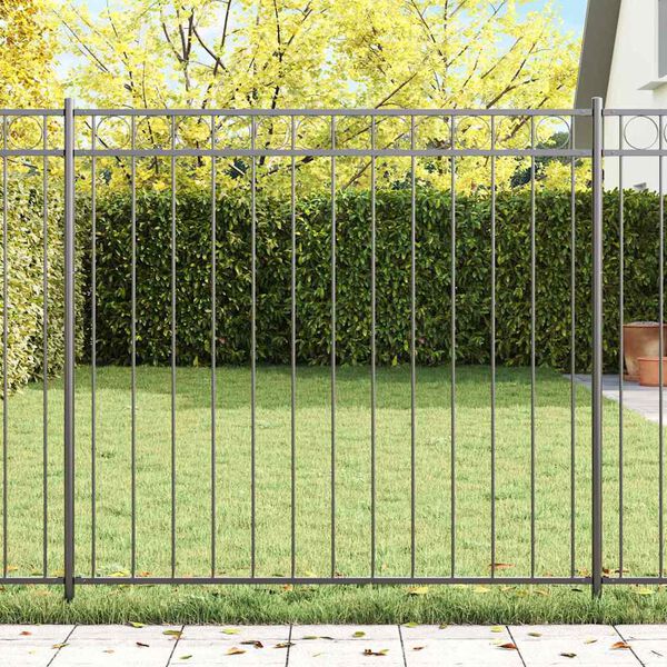 vidaXL Fence Element Assen Grey 170 x 120 cm Steel
