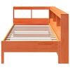 vidaXL Bookcase Bed without Mattress Wax Brown 100x200 cm Solid Wood Pine