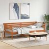 vidaXL Day Bed without Mattress Wax Brown 100x200 cm Solid Wood Pine
