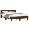 vidaXL Bed Frame without Mattress Brown Oak 150x200 cm King Size