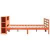 vidaXL Bookcase Bed without Mattress Wax Brown 200x200 cm Solid Wood Pine
