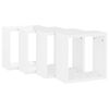 vidaXL Wall Cube Shelves 4 pcs High Gloss White 30x15x30 cm