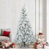vidaXL Artificial Hinged Christmas Tree White 240 cm PE and PVC