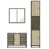 vidaXL 3 Piece Bathroom Furniture Set Sonoma Oak Engineered Wood