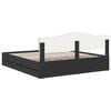 vidaXL Bed Frame with Drawer Black 200 x 200 cm Engineer Wood