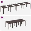 vidaXL Garden Dining Set 9 pcs Brown Polypropylene