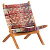 vidaXL Folding Chindi Chair Multicolours Fabric