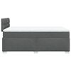 vidaXL Box Spring Bed with Mattress Dark Grey 120x200 cm Fabric