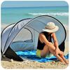 DERYAN Pop-up Luxe Beach Tent XXL 155x133x95 cm Silver