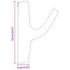 vidaXL Hook Brown 4 x 4 x 14 cm Solid Reclaim Wood