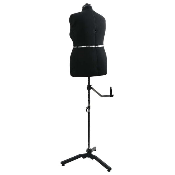vidaXL Adjustable Dress Form Female Height Adjustable Black L Velvet