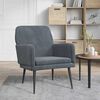 vidaXL Armchair Dark Grey 79 x 62 x 79 cm Velvet