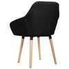 vidaXL Dining Chairs 6 pcs Black Fabric