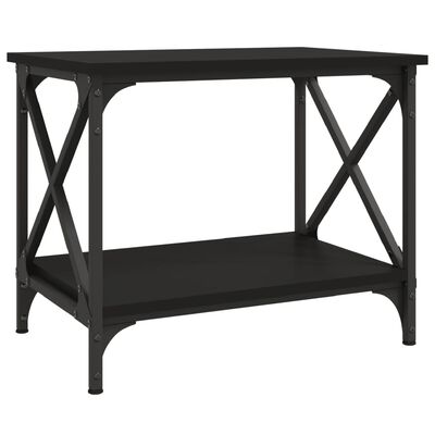 vidaXL Side Table Black 55x38x45 cm Engineered Wood