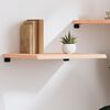 vidaXL Wall Shelf 60x50x(2-4) cm Untreated Solid Wood Oak