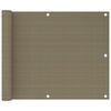 vidaXL Balcony Screen Taupe 75x300 cm HDPE