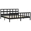 vidaXL Bed Frame without Mattress Black 200x200 cm Solid Wood Pine