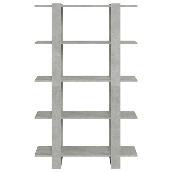 vidaXL Book Cabinet/Room Divider Concrete Grey 100x30x160 cm