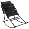 vidaXL Garden Rocking Chair Steel and Textilene Black