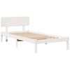 vidaXL Bed Frame with Headboard White 100 x 200 cm Solid Pine Wood