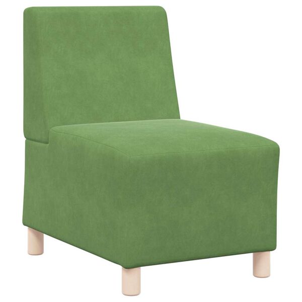 vidaXL Modular Sofa Unit Armless 3 pcs Light Green 55 x 74 x 82 cm