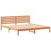vidaXL Bed Frame with Headboard Wax Brown 200 x 210 cm Solid Pine Wood
