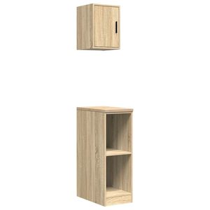 vidaXL Garage Cabinets 2 pcs Sonoma Oak Engineered Wood