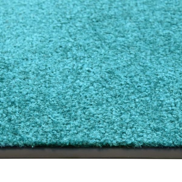 vidaXL Doormat Washable Cyan 60x180 cm