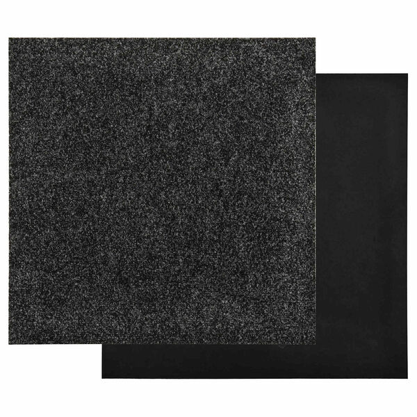 vidaXL Carpet 20 pcs Black 50 x 50 x 0.5 cm Bitumen