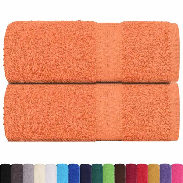 vidaXL Guest Towels "FROGN" 2 pcs Orange 30x50 cm 360 gsm