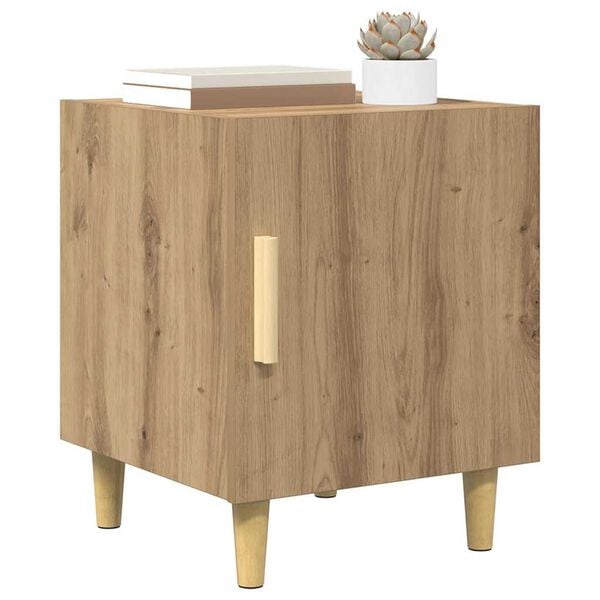 vidaXL Bedside Cabinet Artisan Oak 40 x 40 x 50 cm Engineered Wood