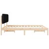 vidaXL Bed Frame with Upholstered Headboard Black 180 x 200 cm