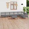 vidaXL 8 Piece Garden Lounge Set Solid Wood Pine Grey