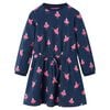 vidaXL Kids' Dress Navy Blue 140