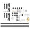 vidaXL Sliding Door Hardware Kit 183 cm Steel Black