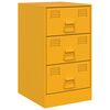 vidaXL Bedside Cabinets 2 pcs Mustard Yellow 34.5x39x62 cm Steel