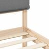 vidaXL Bed Frame with Upholstered Headboard Light Grey 180 x 200 cm